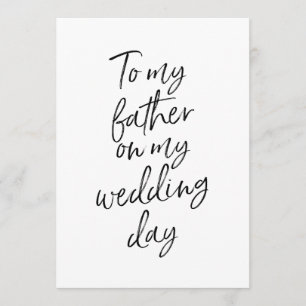 Carte Abordable à mon père le jour de mon mariage
