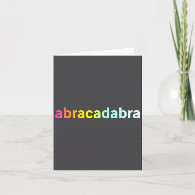 Carte Abracadabra - Citation de magie drôle cool  (Devant)