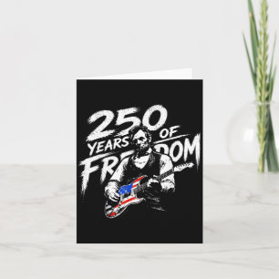 Carte Abraham Lincoln jouant de la guitare le 4 juillet