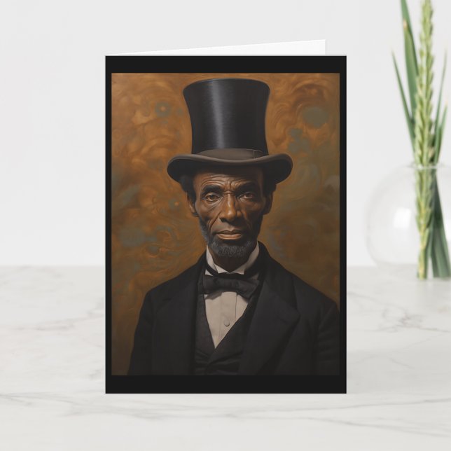 Carte Abraham Lincoln Juneteenth hommes roi afro noir  (Devant)