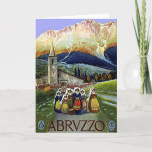 Carte Abruzzes Italie Poster Vintage voyage Art avec fem