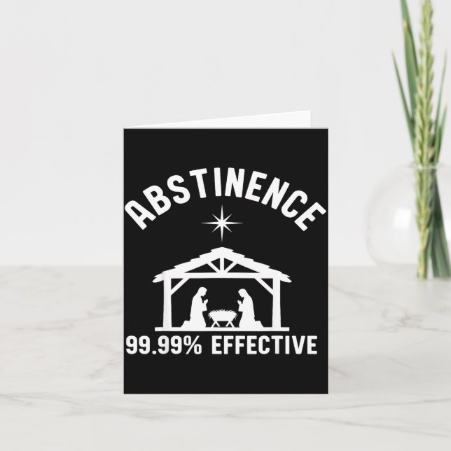 Carte Abstinence 99.99 Pour Cent Efficace Nativité Chris (Devant)