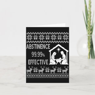 Carte Abstinence 99.99 Pour Cent Efficace Nativité Moche