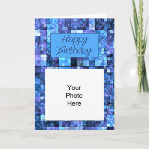 Carte Abstract birthday Photo Card