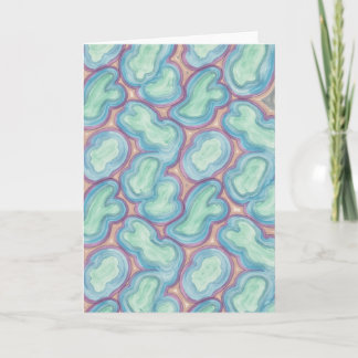 Carte Abstract Organic Fluid Pattern Blank