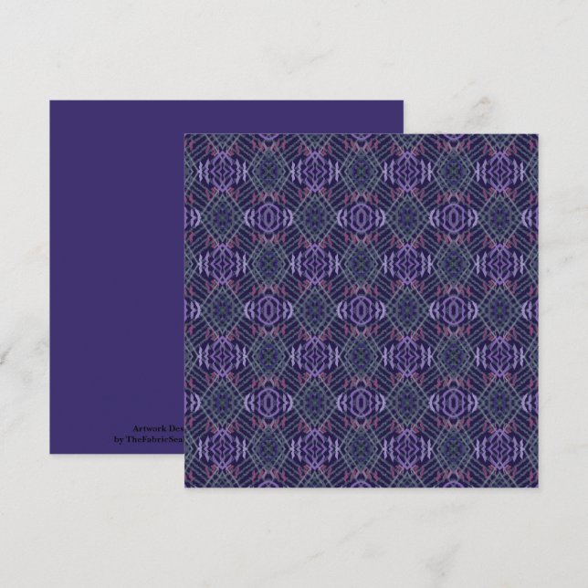 Carte Abstract Pattern Art Of Watercolor Brushstrokes (Devant / Derrière)