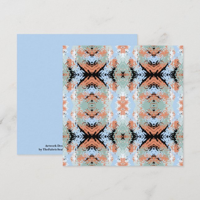 Carte Abstract Split Ends Pattern And Soft Pastels (Devant / Derrière)
