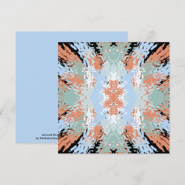 Carte Abstract Split Ends Pattern And Soft Pastels (Devant / Derrière)