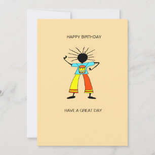 Carte Abstrait, Art africain Master Drummer Anniversaire