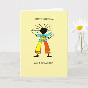 Carte Abstrait, Art africain Master Drummer Anniversaire