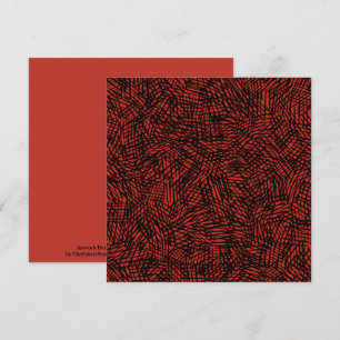 Carte Abstrait Contemporain Noir Hachures Sur Rouille Ro