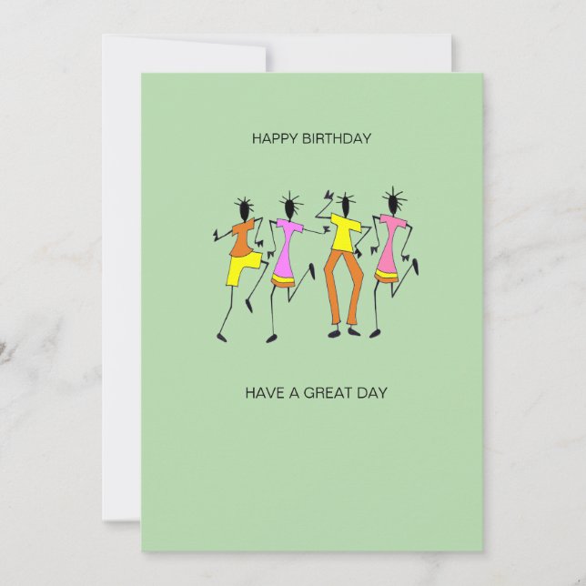 Carte Abstrait, Fête fantastique Heure Anniversaire (Devant)