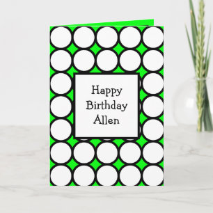 Carte Abstrait moderne personnalisé Joyeux anniversaire