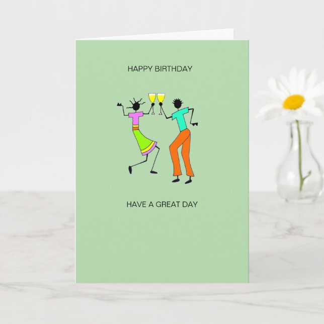 Carte Abstrait, Super Cheers Anniversaire (Petite plante)