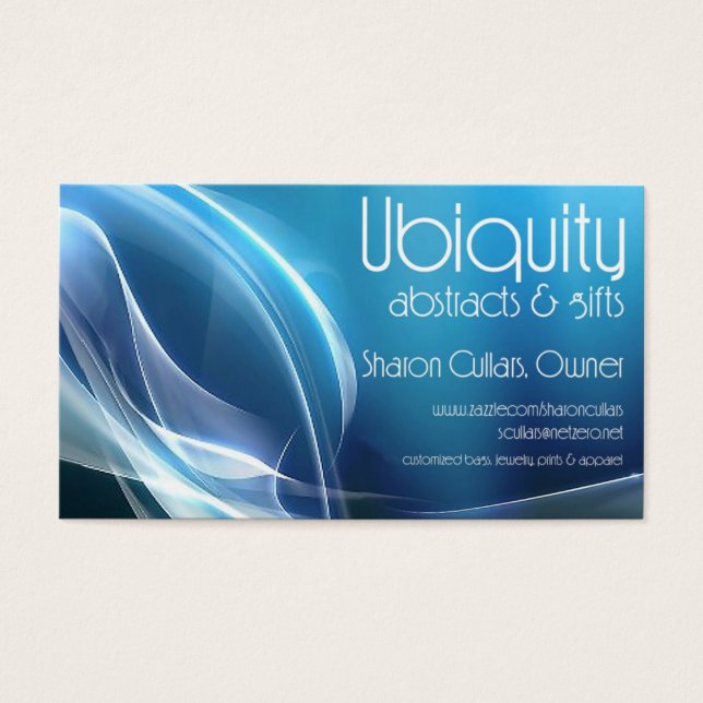 Carte abstraite bleu ubiquity (Devant)