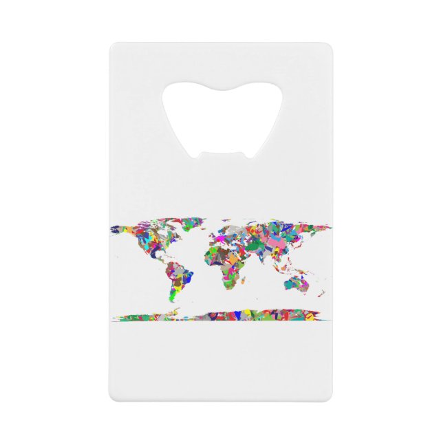 Carte Abstraite du monde coloré 2 (Devant)