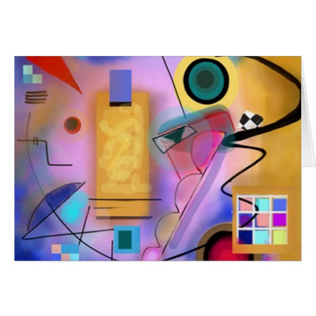 Carte abstraite et bariolée (Devant horizontal)