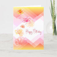 Carte Abstraite Florale Anniversaire