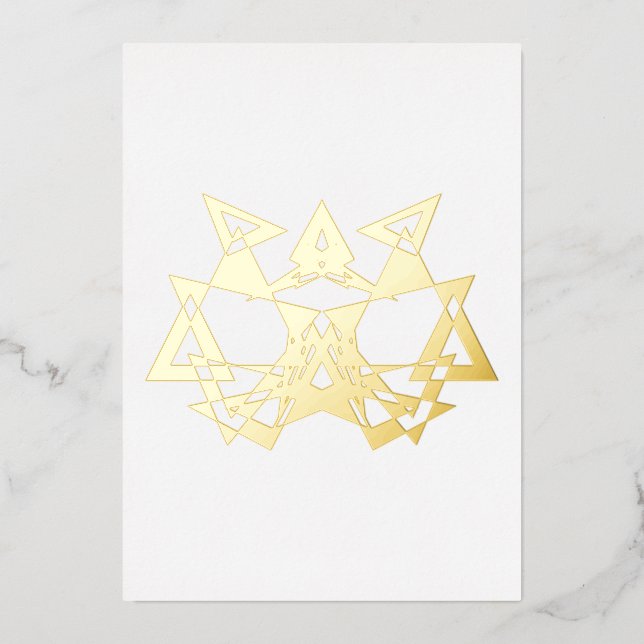 Carte Abstraite Masquerade Art Déco Gold Foil (Recto)