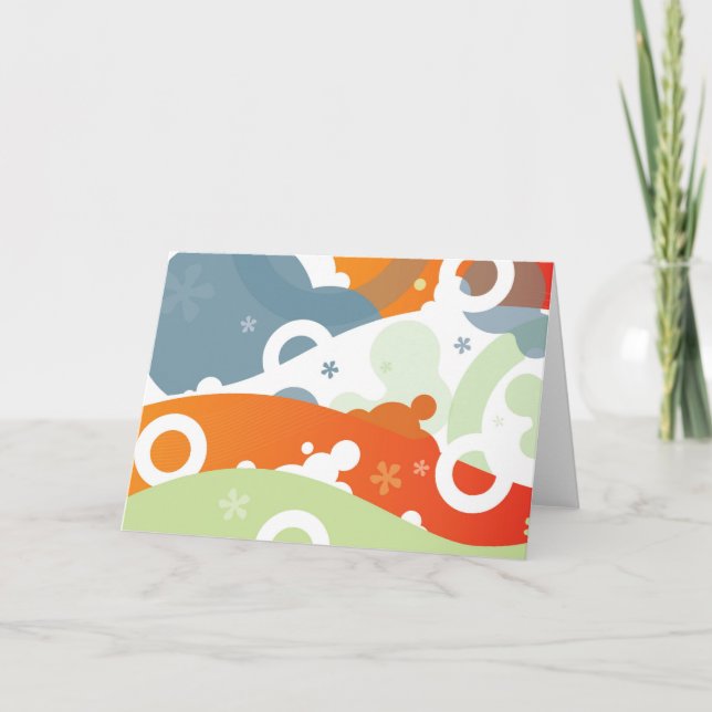 Carte Abstraite Rétro-Moderne (Devant)