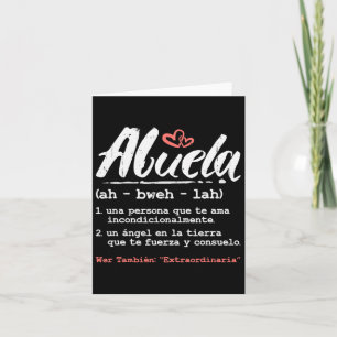 Carte Abuela Mères Day Cadeau En Espagnol - Latina Grand