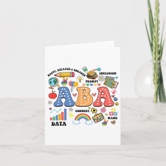 Carte Aby Thérapiste Comportement Analyste Autisme Théra (Devant)