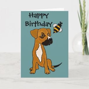 Carte AC- Caricature de chiot et d'abeille