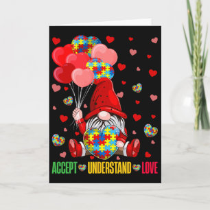 Carte Accepter Comprendre Amour Puzzle Autisme Cœur Gnom