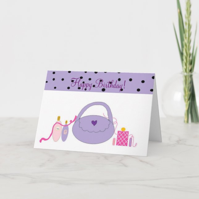 Carte Accessoires de Spa Anniversaire (Devant)