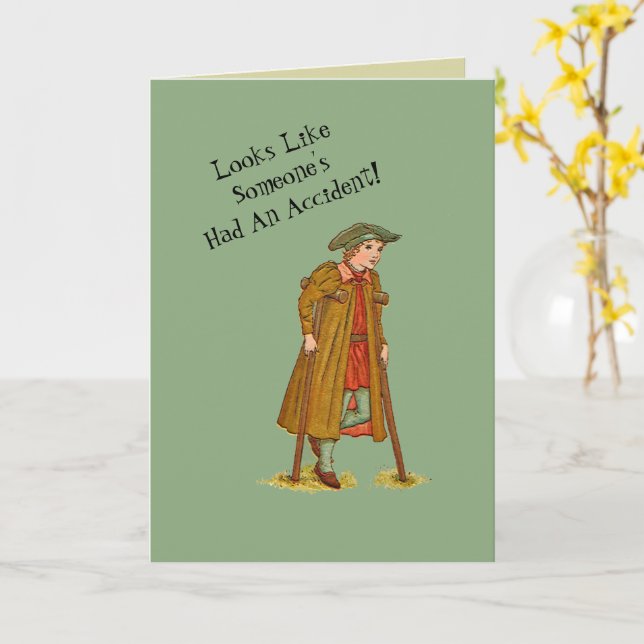 Carte ACCIDENT HUMOUR/"ON DIrait QUE QUELQU'UN A EU UN A (Fleur jaune)