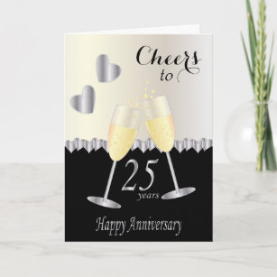 Cartes De Vœux 25 Ans De Mariage Zazzle Fr