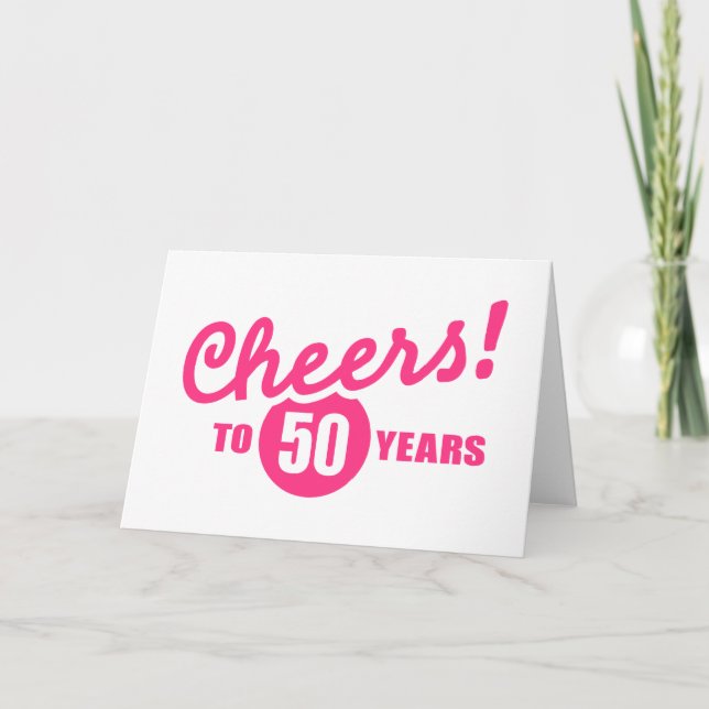 Carte Acclamations à 50 ans d'anniversaire (Devant)