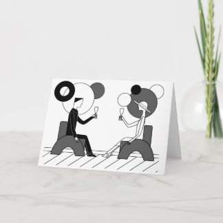 Carte "Acclamations !" Art déco