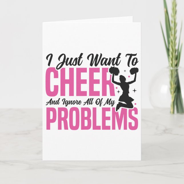 Carte Acclamations Cheerleading Je veux juste applaudir  (Devant)