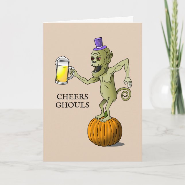 Carte Acclamations pour les goules d'Halloween (Devant)