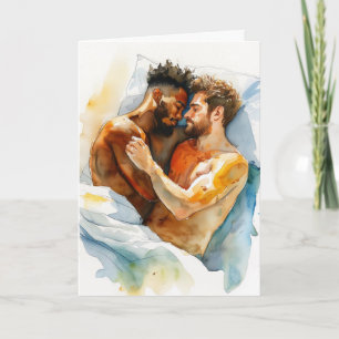 Carte Accolade aquarelle aux tons méditerranéens