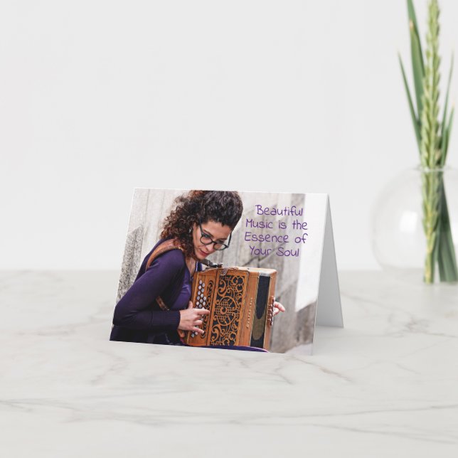 Carte Accordéon Accordéoniste Joueur Accordéoniste Anniv (Devant)