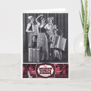 Carte Accordion Girls Vintage Ad