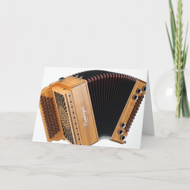 Carte Accordion Lecteur Accordioniste Squeezebox Anniver (Devant)