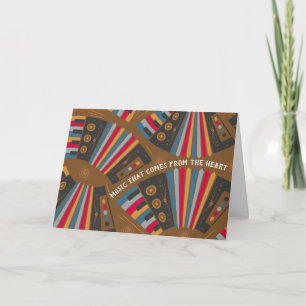 Carte Accordioniste Accordion Joueur Musicien Anniversai