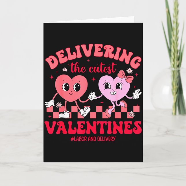 Carte Accouchement du plus mignon Saint-Valentin Travail (Devant)