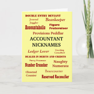 Carte Accountant Joke Nicknames Congratulations