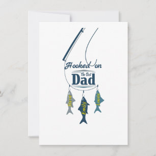 Carte Accro au meilleur papa Pêche personnalisée pour
