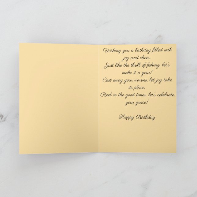 Carte Accroché au plaisir d'anniversaire (Intérieur)
