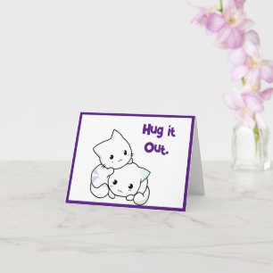 Carte Accrochez-Le À Des Chatons De Dessin, Mignonne Ami
