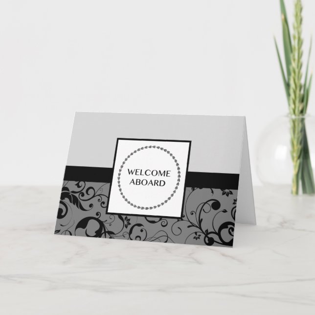 Carte accueil à bord (damask) (Devant)