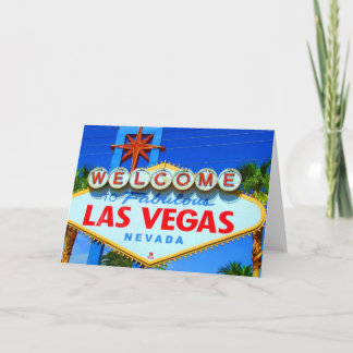 Carte Accueil au signe de Las Vegas