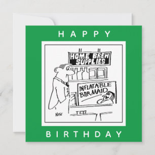 Carte Accueil Brûler un dessin de Barmaid gonflable