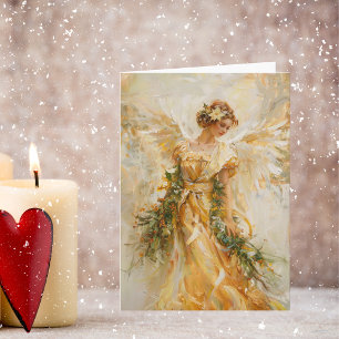 Carte Accueil de Noël d'Ange d'or