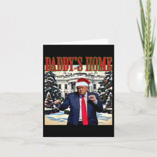 Carte Accueil de papa Edition Noël Maison Blanche Trump